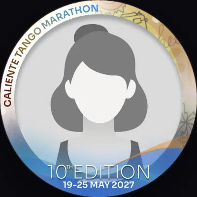Sample profile photo with the Caliente Tango Marathon 2027 frame